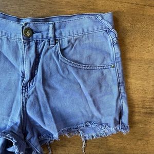 Free People Purple Perrywinkle Denim Shorts